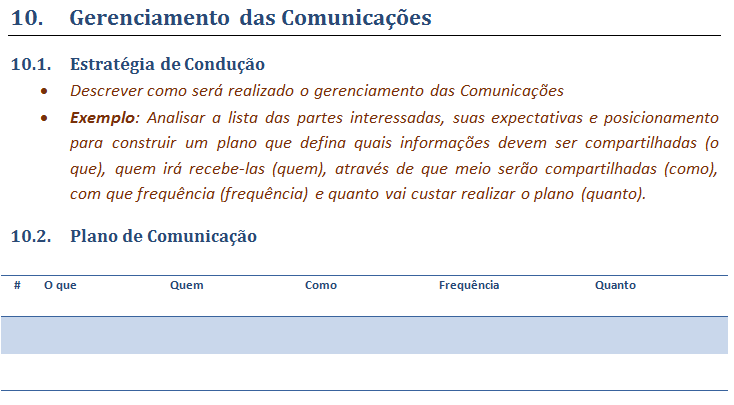 10. Gerenciamento das comunicacoes