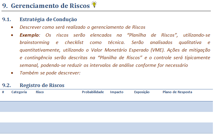 9. Gerenciamento de Riscos